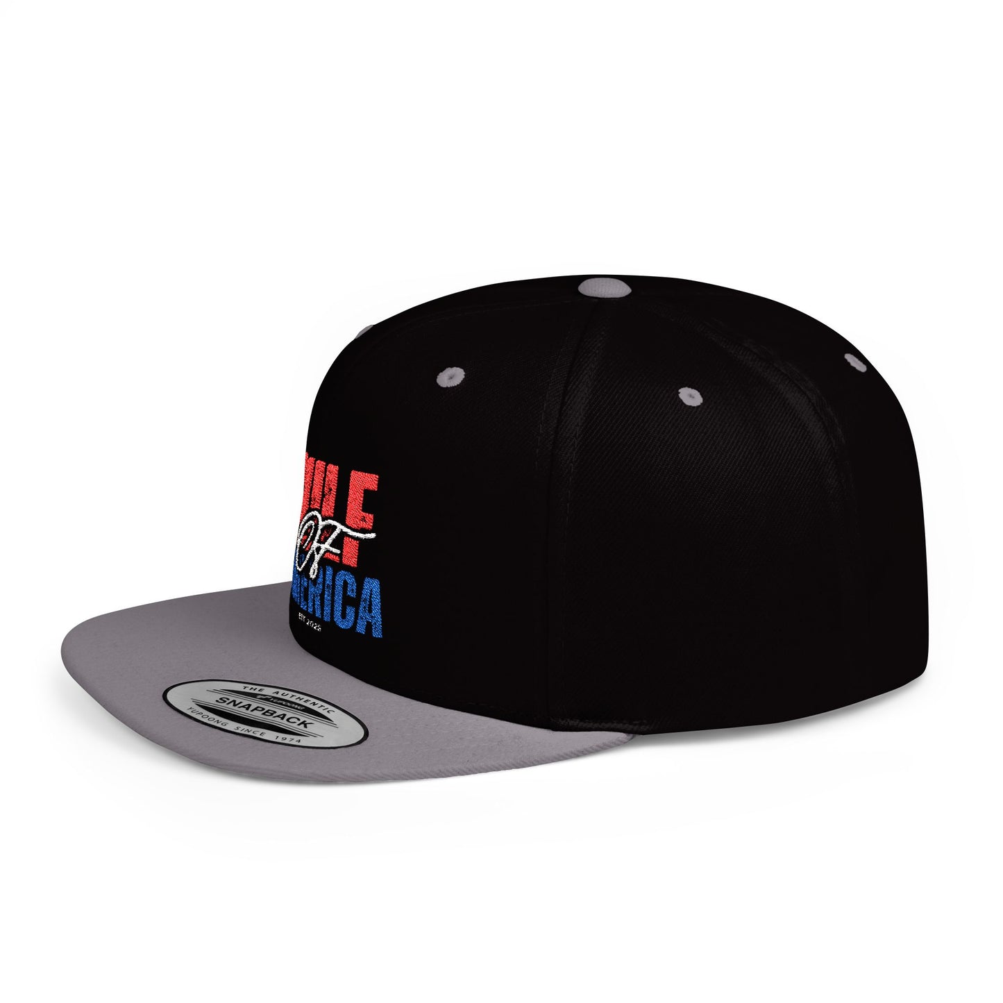 Patriotic Flat Bill Snapback - Perfect for BBQs, July 4th, and Everyday Style, Gift for Dad, USA Pride Cap, Casual Wear, Festivals