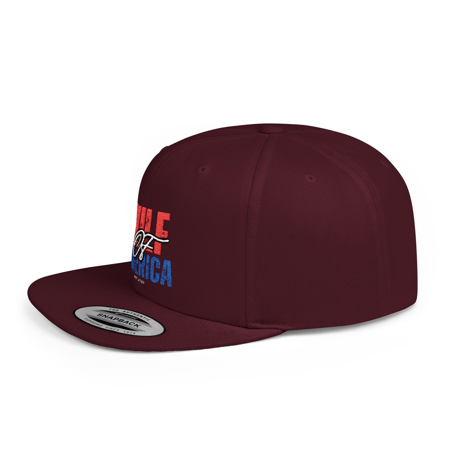 Patriotic Flat Bill Snapback - Perfect for BBQs, July 4th, and Everyday Style, Gift for Dad, USA Pride Cap, Casual Wear, Festivals