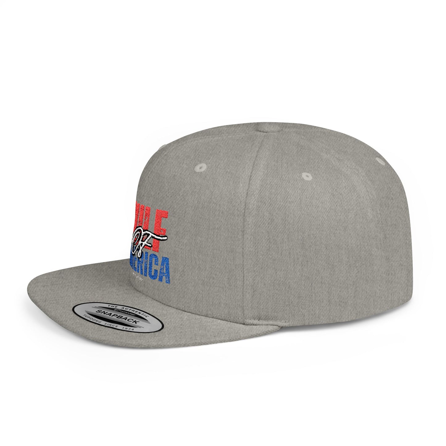 Patriotic Flat Bill Snapback - Perfect for BBQs, July 4th, and Everyday Style, Gift for Dad, USA Pride Cap, Casual Wear, Festivals