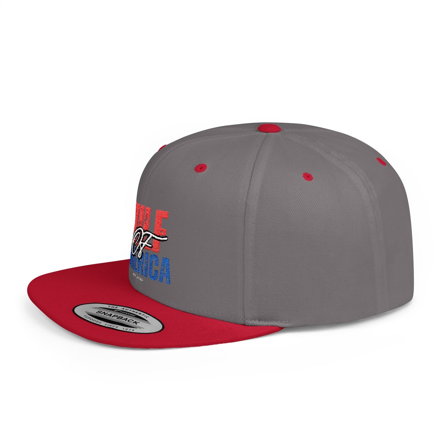 Patriotic Flat Bill Snapback - Perfect for BBQs, July 4th, and Everyday Style, Gift for Dad, USA Pride Cap, Casual Wear, Festivals