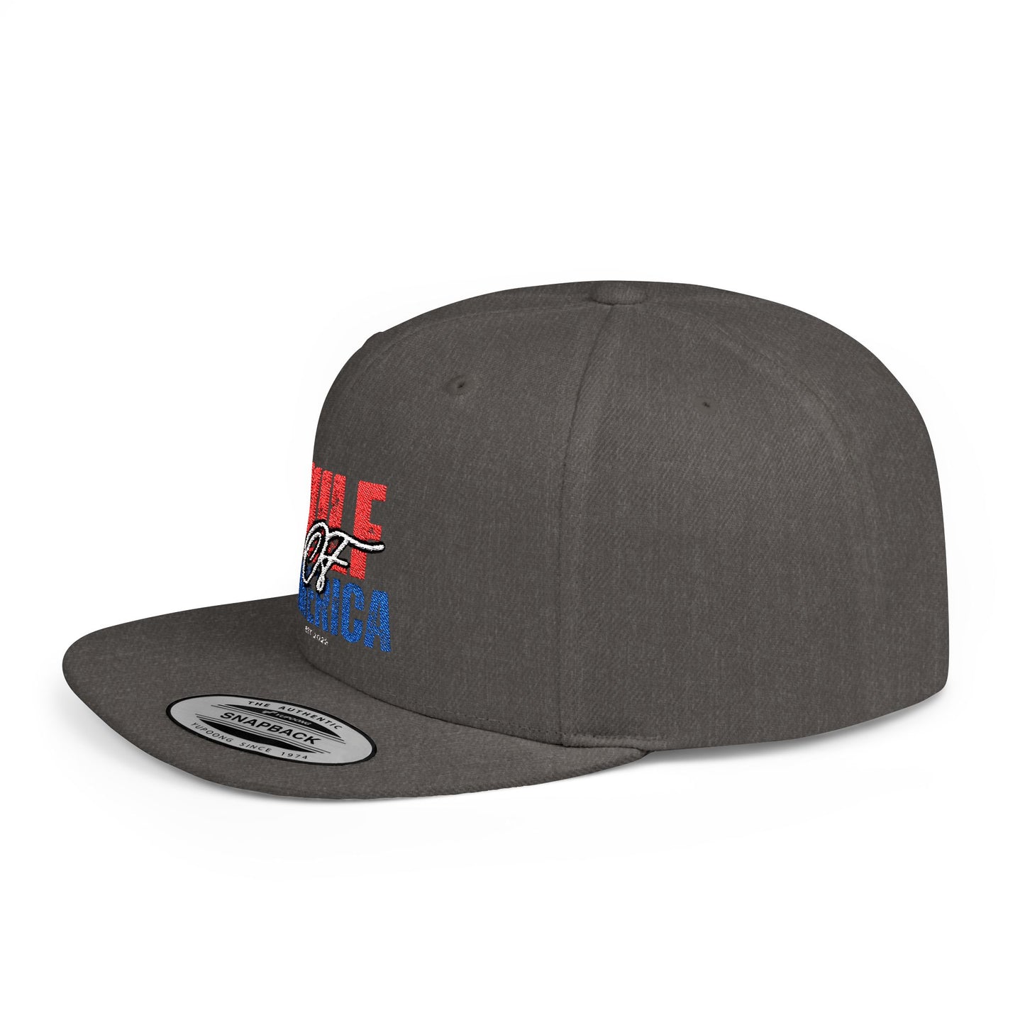 Patriotic Flat Bill Snapback - Perfect for BBQs, July 4th, and Everyday Style, Gift for Dad, USA Pride Cap, Casual Wear, Festivals
