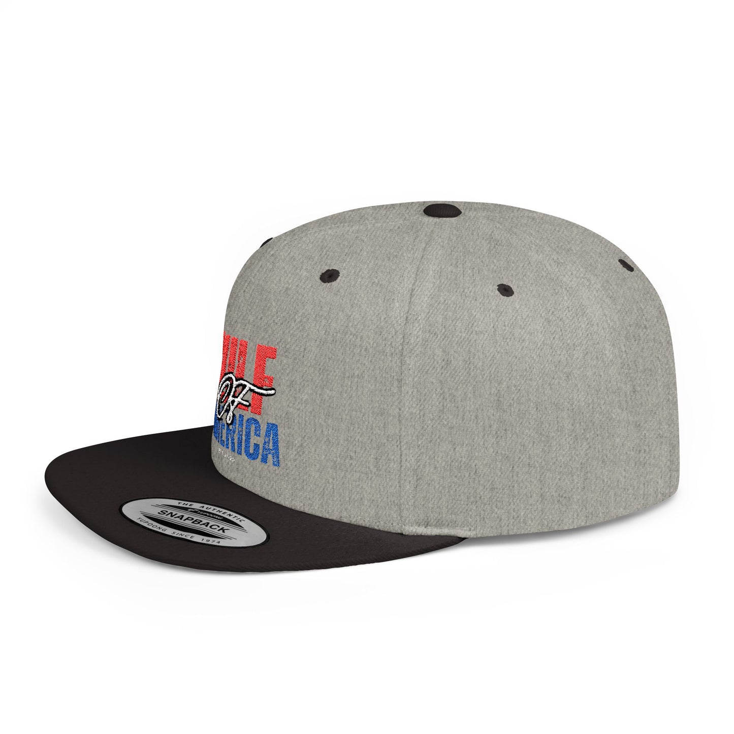 Patriotic Flat Bill Snapback - Perfect for BBQs, July 4th, and Everyday Style, Gift for Dad, USA Pride Cap, Casual Wear, Festivals