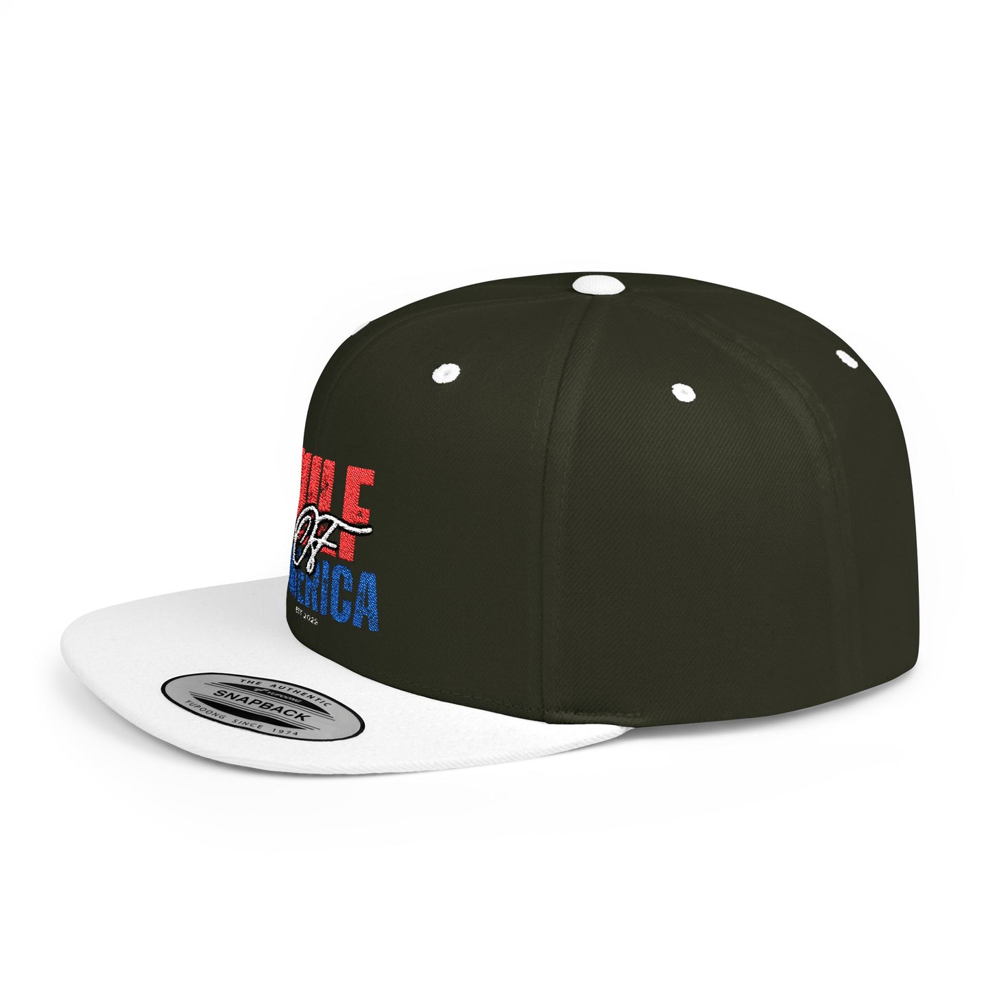 Patriotic Flat Bill Snapback - Perfect for BBQs, July 4th, and Everyday Style, Gift for Dad, USA Pride Cap, Casual Wear, Festivals