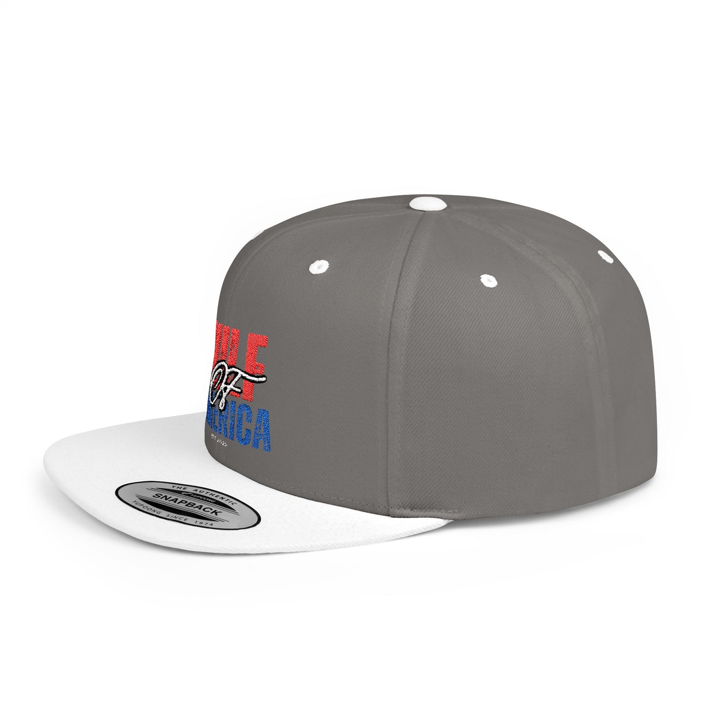 Patriotic Flat Bill Snapback - Perfect for BBQs, July 4th, and Everyday Style, Gift for Dad, USA Pride Cap, Casual Wear, Festivals