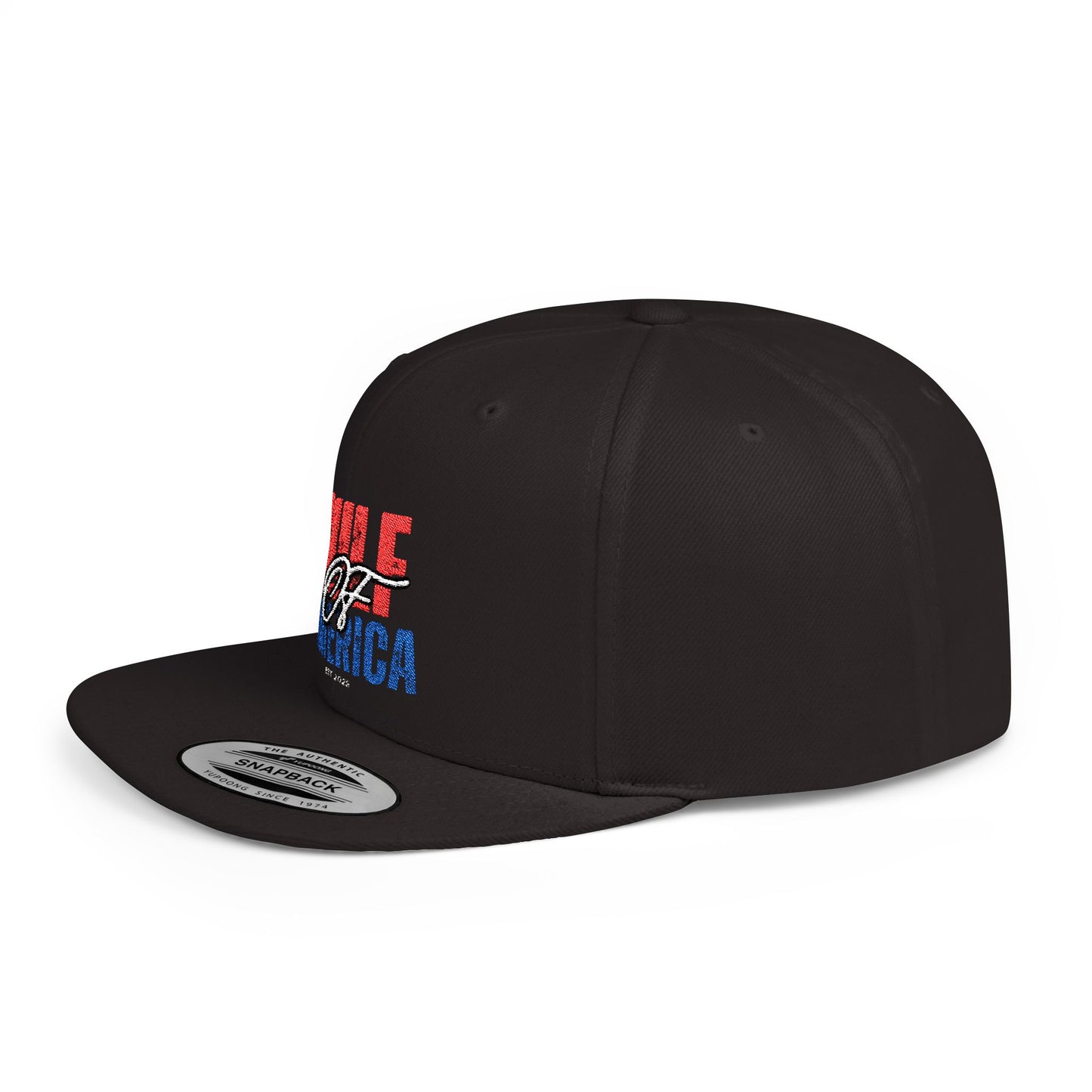 Patriotic Flat Bill Snapback - Perfect for BBQs, July 4th, and Everyday Style, Gift for Dad, USA Pride Cap, Casual Wear, Festivals