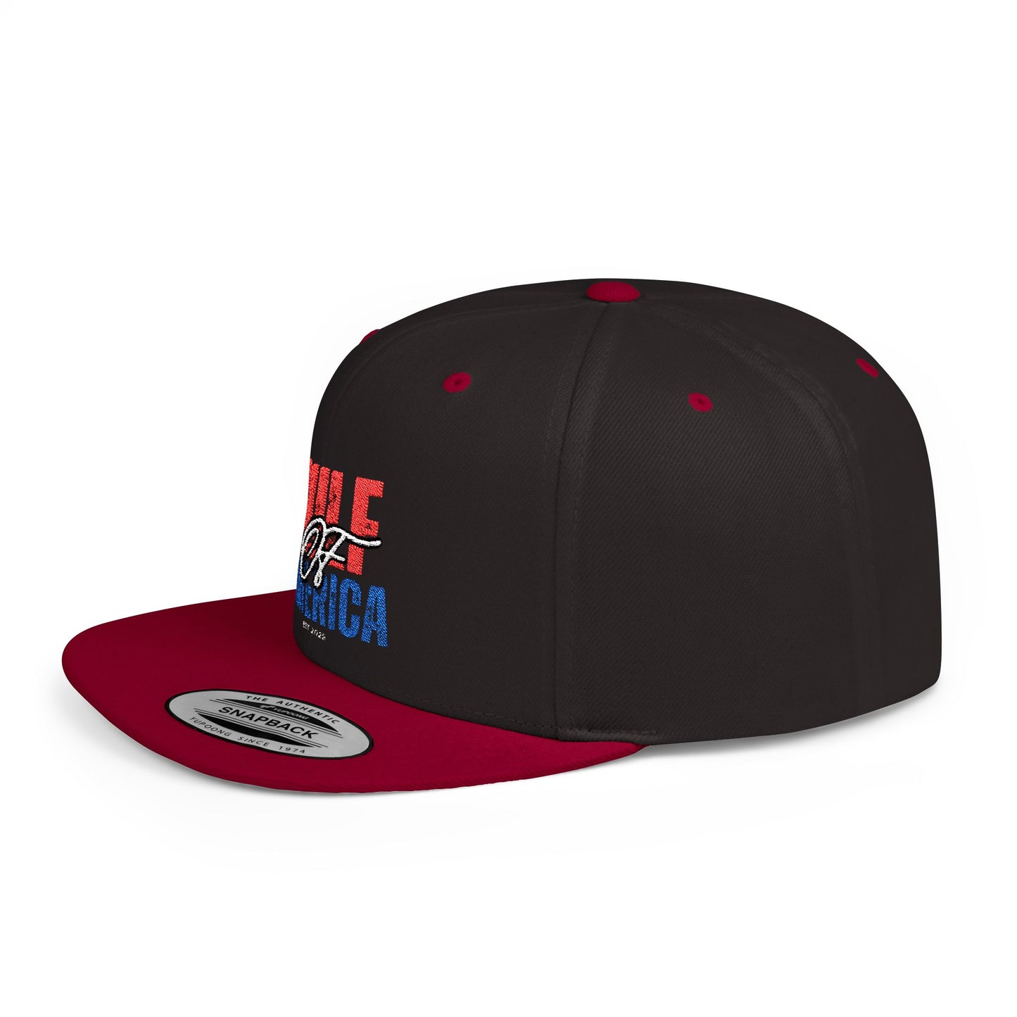 Patriotic Flat Bill Snapback - Perfect for BBQs, July 4th, and Everyday Style, Gift for Dad, USA Pride Cap, Casual Wear, Festivals