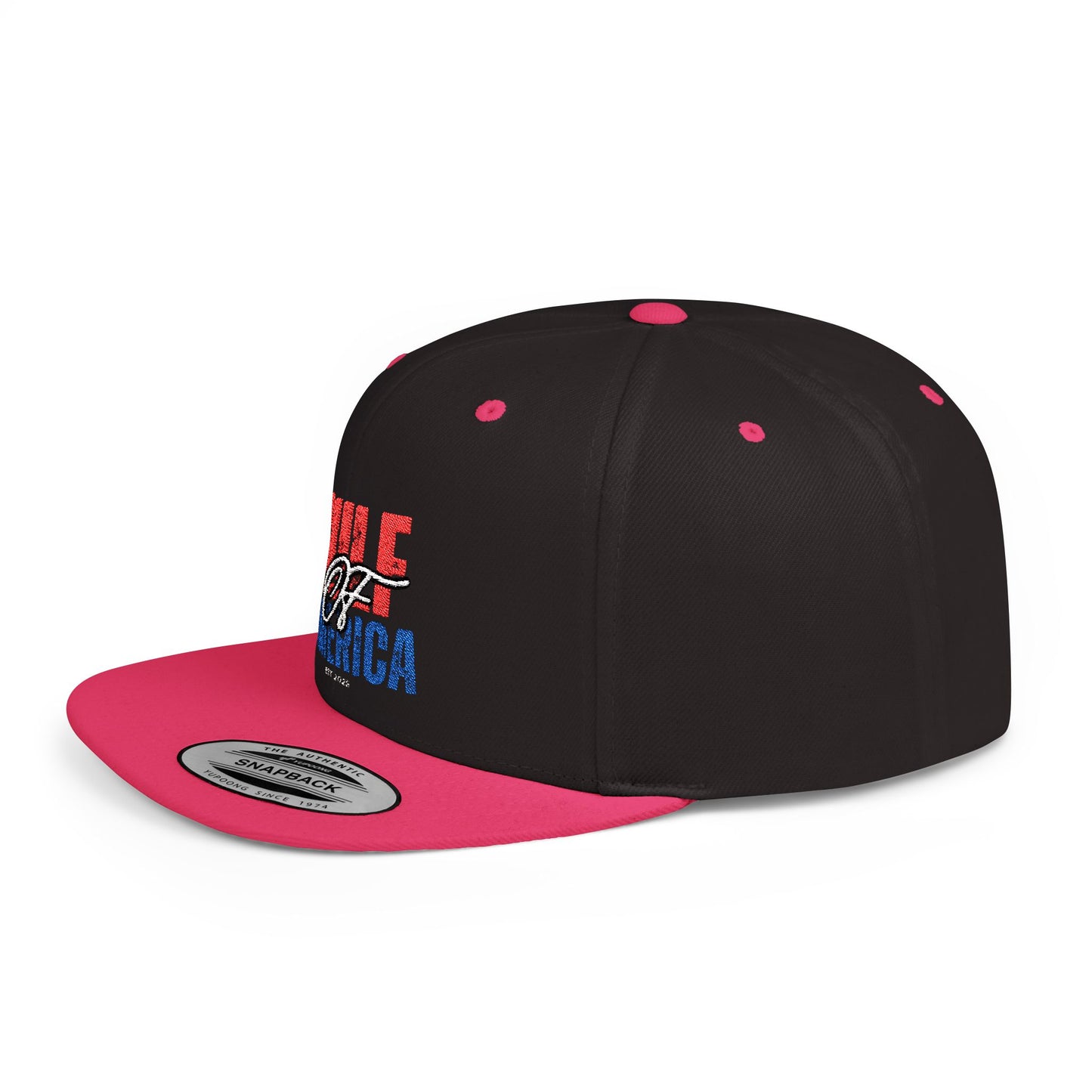 Patriotic Flat Bill Snapback - Perfect for BBQs, July 4th, and Everyday Style, Gift for Dad, USA Pride Cap, Casual Wear, Festivals