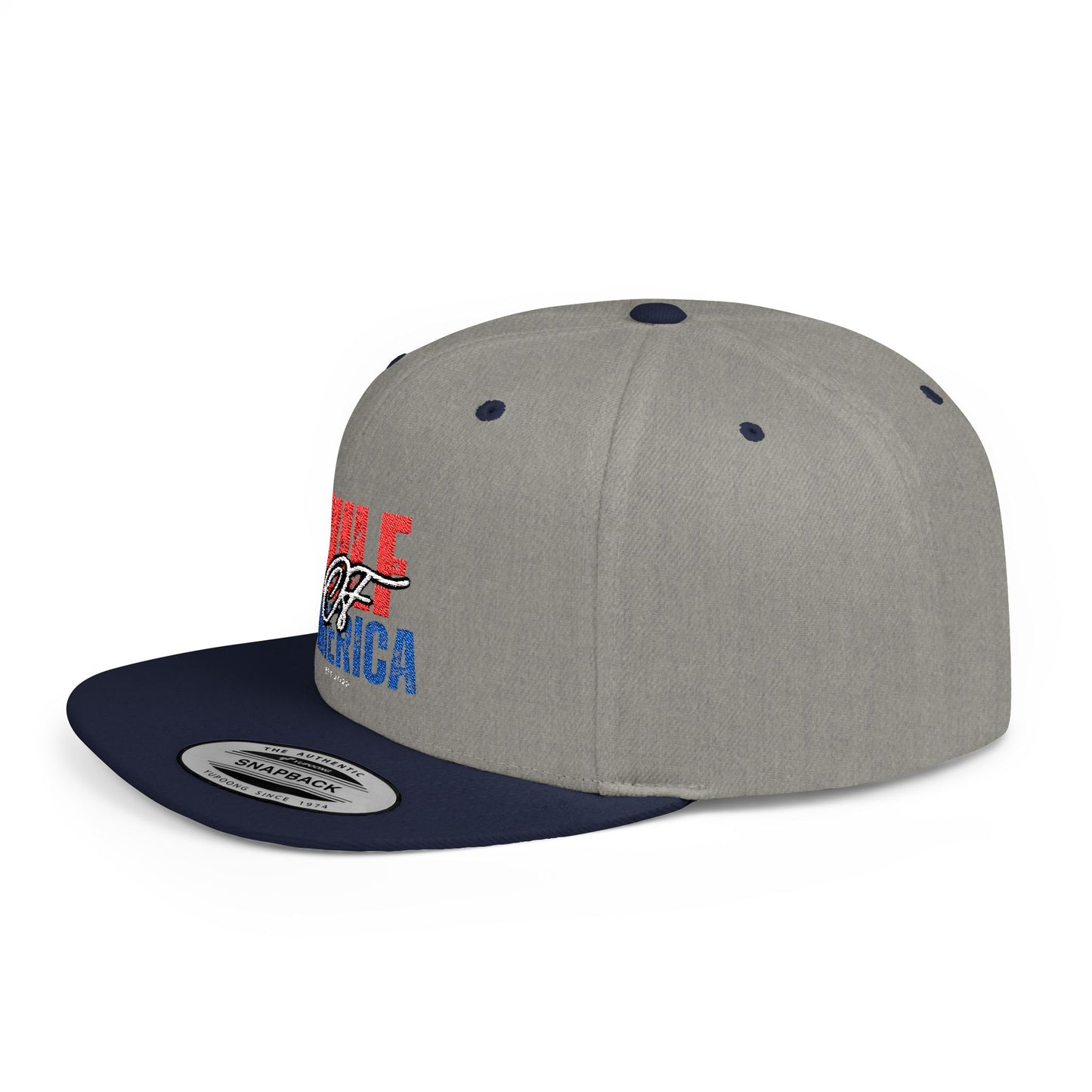 Patriotic Flat Bill Snapback - Perfect for BBQs, July 4th, and Everyday Style, Gift for Dad, USA Pride Cap, Casual Wear, Festivals